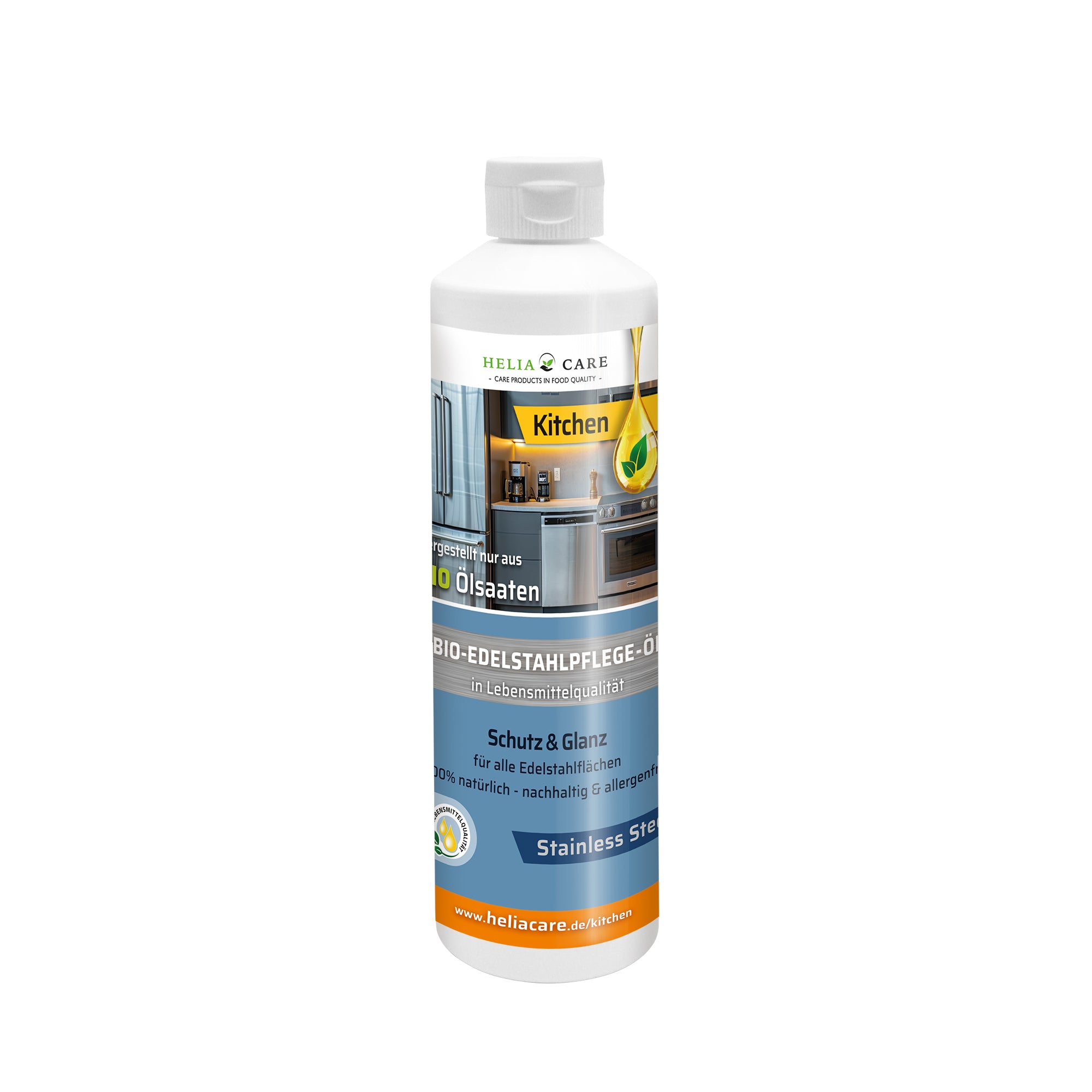 HeliaCARE® BIO-Edelstahlpflege-Öl „Stainless Steel“ - 500 ml