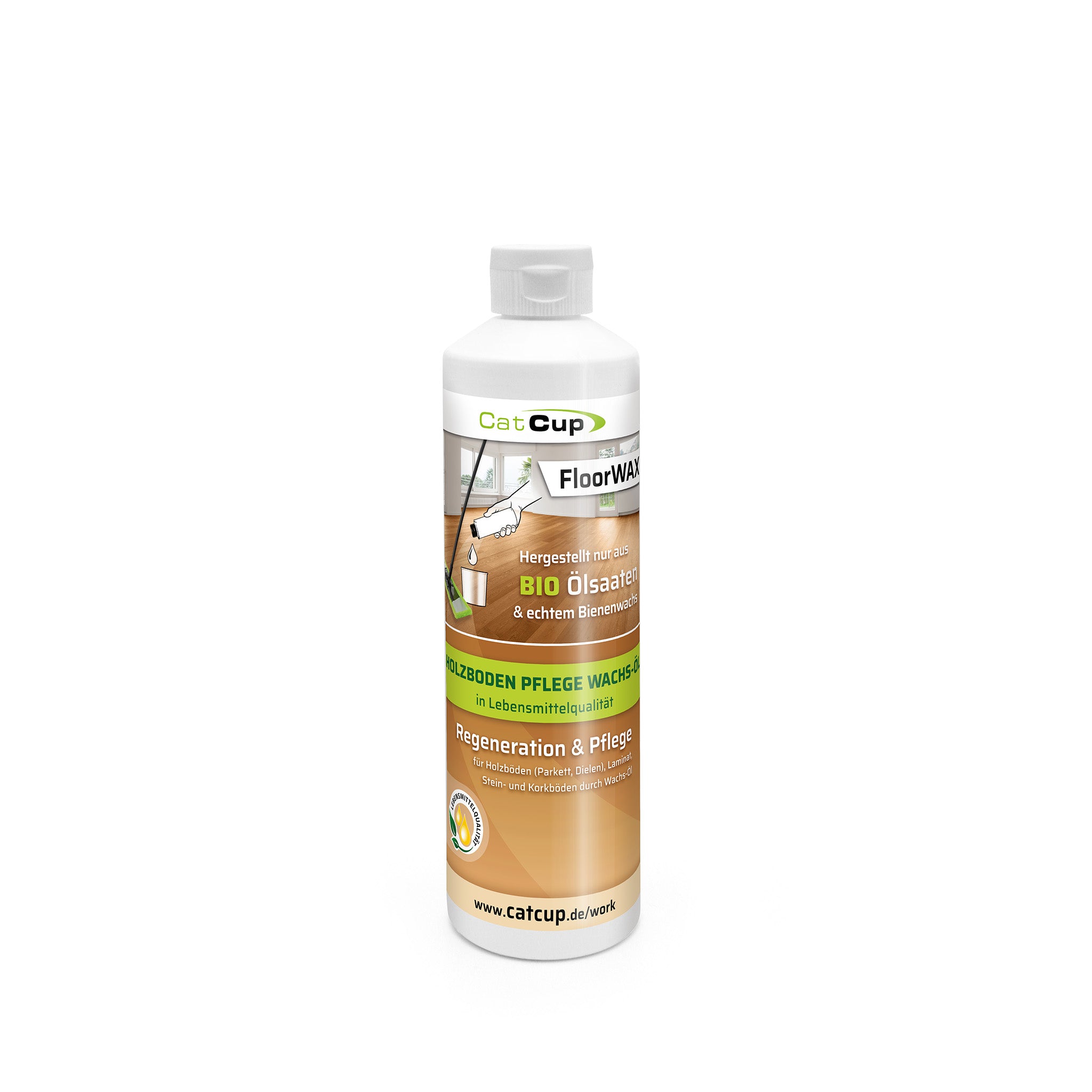 CatCup FloorWAX - BIO Holzbodenpflege / Regeneration mit Bienenwachs